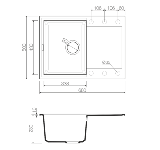 Мойка кухонная Omoikiri Sakaime 68-GR leningrad grey